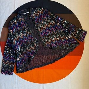 Vintage lilli Diamond rainbow sequin jacket